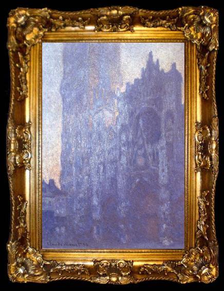 framed  Claude Monet Rouen Cathedral Facade and Tour d-Albane, ta009-2